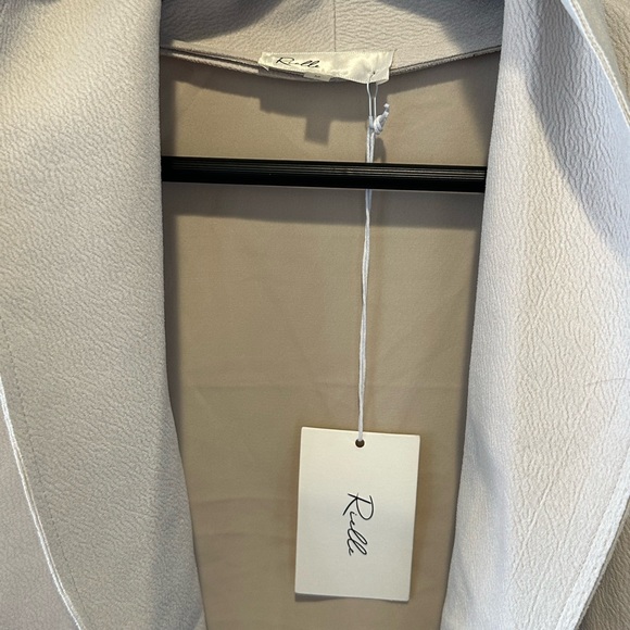 Rielle Light Gray faux suede coat - Picture 2 of 6